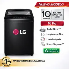 LG - LAVADORA 16 KG WT16BVTB TURBODRUM CARGA SUPERIOR NEGRO