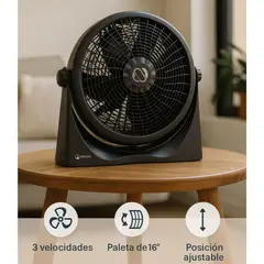 MIRAY - Ventilador Circular 16” VMC-1058 Circulador de Aire Potente y Compacto