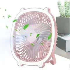 OEM - Ventilador de Escritorio Recargable conluz led - rosado