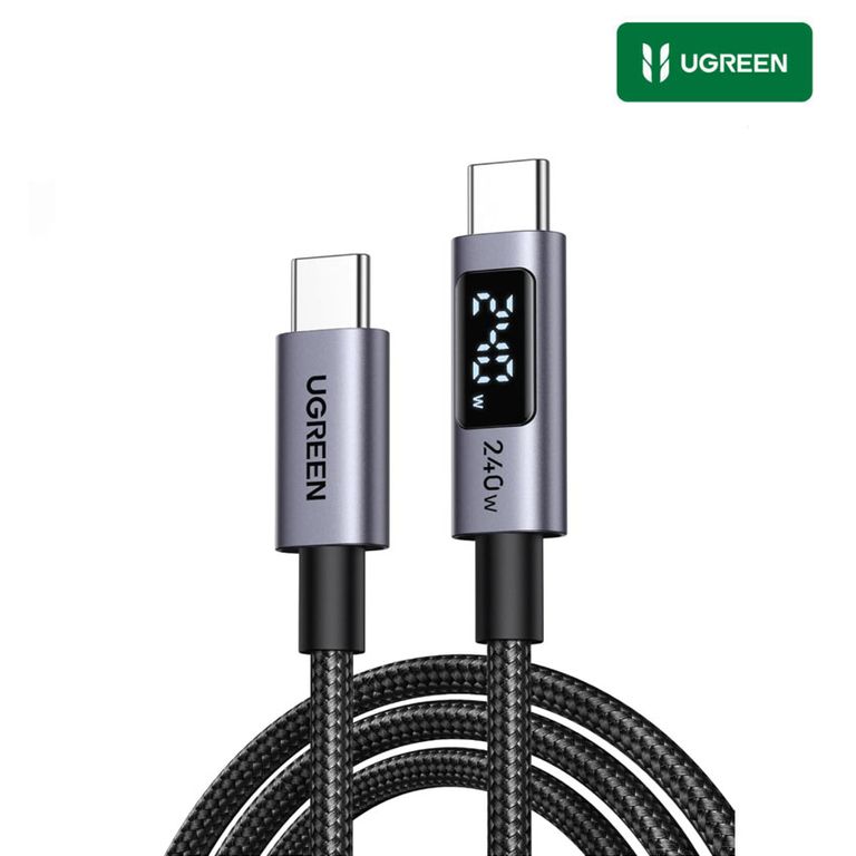 Cable 240W USB-C A C, LED para iPhone 17 Pro, Macbook, Galaxy S25, Chromebook