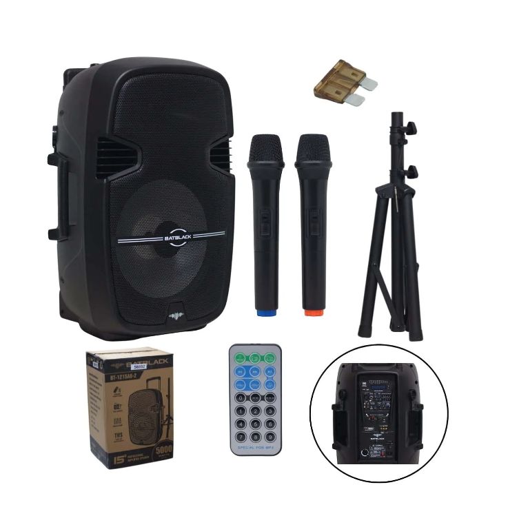 ParlanteGabinete Activo Recargable 15″ 5000W c Bluetooth BT-1215A6-2