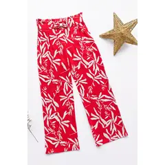 KIDS MASHMELO - Pantalón estampado con lazo y volantes en pretina para niñas