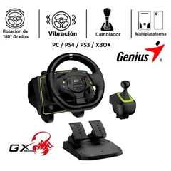 GENIUS GX - TIMON + PEDAL + PALANCA SPEED MASTER PS4 PS3 PC USB BLACK