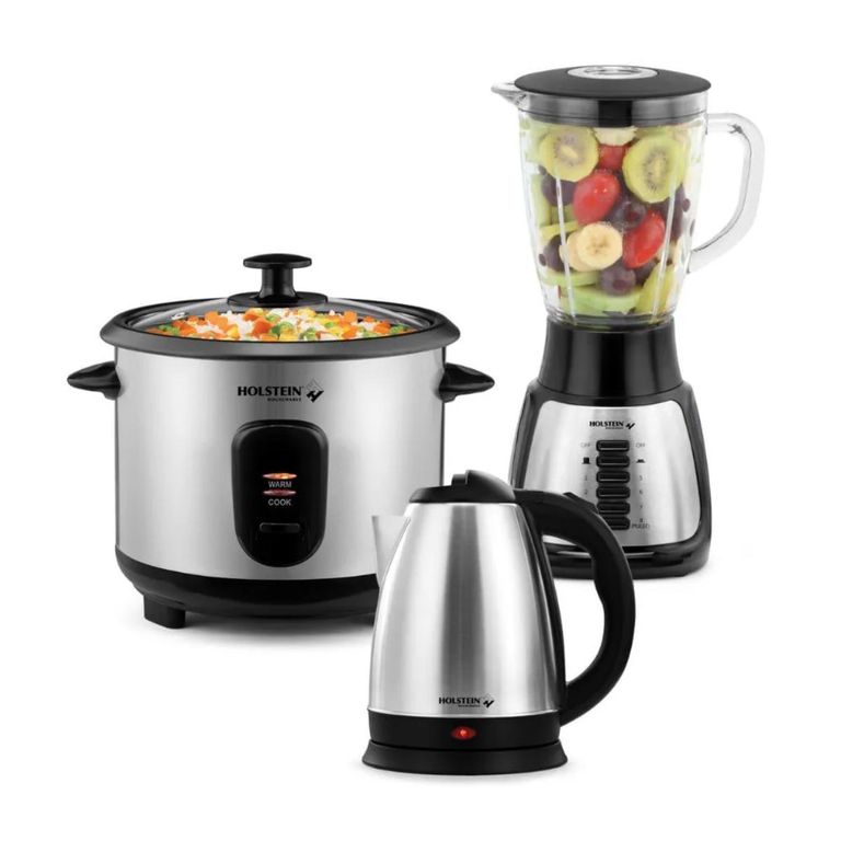 Tricombo Holstein Licuadora + Olla Arrocera + Hervidor Eléctrico