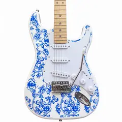 TITAN - KG02 Guitarra Eléctrica con Diseño Floreado y Sonido Versátil