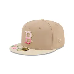 New Era - Gorra 59Fifty MLB Boston Red Sox Hand Stitched Floral Beige