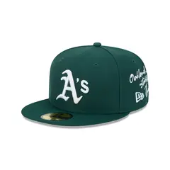 NEW ERA - Gorra 59Fifty MLB Oakland Athletics Team Verbiage Verde