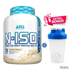 ANS PERFORMANCE - N-Iso Hidrolizada Whey Protein 2700 Gr / 2.27 Kg - ANS Vainilla + SHAKER