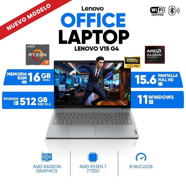 Laptop V15 G4 ABP, AMD Ryzen 7 7730U, 16GB DDR4, 512 GB SSD M.2, 15.6 FULL HD