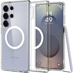 SPIGEN - Case Galaxy S25 Ultra Premium Magsafe Doble Capa Antiamarilleo Transparente