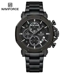 NAVIFORCE - Reloj de Hombres deportivo 8065 Negro