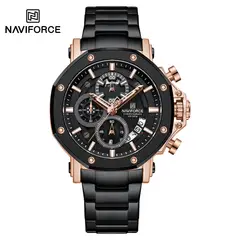 NAVIFORCE - Reloj de Hombres deportivo 8065 Oro Rosa