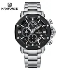 NAVIFORCE - Reloj de Hombres deportivo 8065 Silver