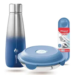 MAPED - Pack Lonchera Termo + Contenedor + Cubierto