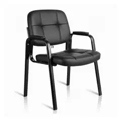 GENERICO - Silla De Visita Fija Haven Key Para Oficina De Cuero Pu