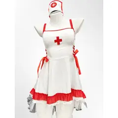 GENERICO - Lenceria Cosplay Enfermera Lolitas Blanco