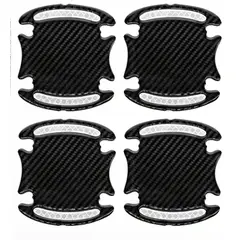 GENERICO - Tazona Protector Para Puerta De Auto Fibra De Carbono Negro 4Pcs