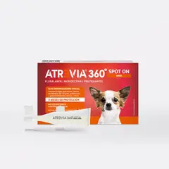 ATREVIA - ANTIPULGAS PARA PERROS 360 SPOT ON MINI 2.25 a 4.5 KG X 1 PIPETA