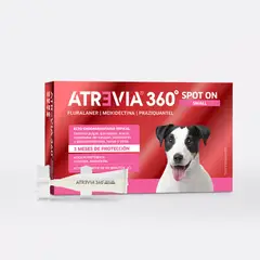 ATREVIA - ANTIPULGAS PARA PERROS 360 SPOT ON SMALL 4.5 a 9 KG X 5 PIPETAS