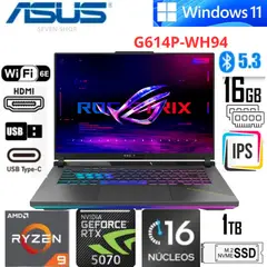 ASUS - Laptop ROG Strix G16 , Ryzen 9 8940HX, 16GB RAM, 1TB SSD, RTX 5070 8GB, 16” 2.5K 165Hz IPS,