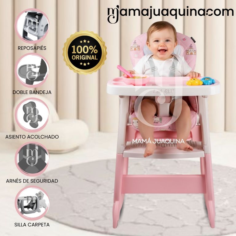Silla de Comer Escritorio 2 en 1 «EY KITTY» Edición Exclusiva Pink