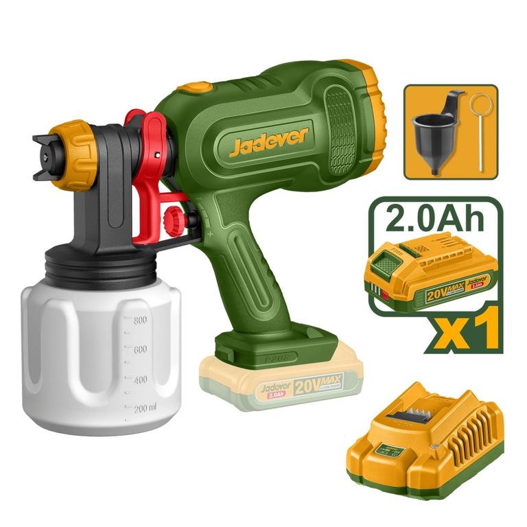 Pistola para Pintar 20v + Batería + Cargador Jadever