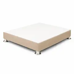 GENERICO - Base de Cama Confort Cromo Beige 2 Plazas