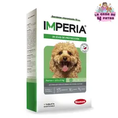 IMPERIA - Antipulgas masticable para perros de 2.5 a 5kg