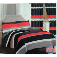 GOLDSUN - CUBRECAMA 7 PIEZA TELA CON TELA DE VERANO CON CORTINA 2 PLAZAS PREMIUN