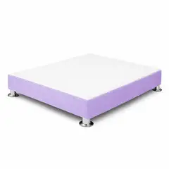 GENERICO - Base de Cama Confort Cromo Lila 2 Plazas
