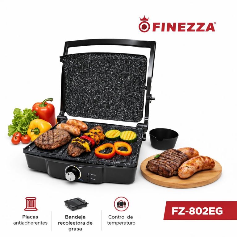 Parrillera eléctrica antiadherente FZ-802EG