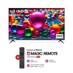 LG - Televisor 60 Pulgadas Con IA UHD 4K WebOS 60UA8050PSA + Control Magic (Modelo 2025)