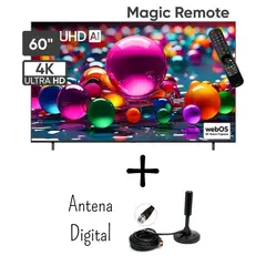 LG - Televisor 60 Pulgadas Con IA UHD 4K WebOS 60UA8050PSA + Control Magic + Antena Digital (2025)