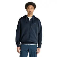 TIMBERLAND - Polera Oyster River Chest Logo Brushback Zip Hoodie Hombre