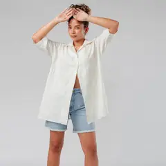 ROXJES JEANS - Camison Broderie Oversize