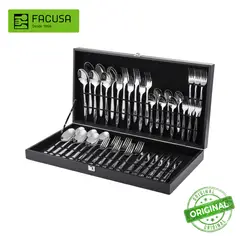 FACUSA - Set de Cubiertos 42 Pzas Acero Inoxidable MOD 500