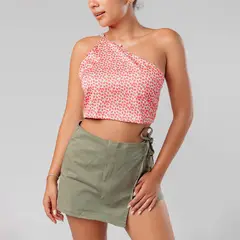ROXJES JEANS - Top Asimetrico con Lazo Mujer