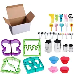 GENERICO - Set Cortadores De Pan Fruta Trinches Kit Lonchera 32pzs