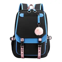 DANWEILE - Mochila informal para adolescentes Negro