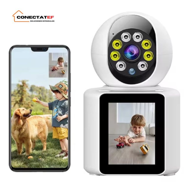 Cámaras De Seguridad Con Videollamada Vigilancia 360° Blanco