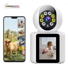 GENERICO - Cámaras De Seguridad Con Videollamada Vigilancia 360° Blanco