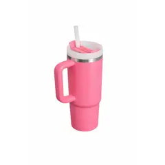 GENERICO - Termo Color Rosa Hermético Acero Inoxidable 1200Ml Con Sorbete Practico Moderno Vaso Térmico