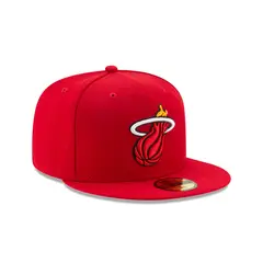 New Era - Gorra 59Fifty NBA Miami Heat 5950 Solid Team Rojo