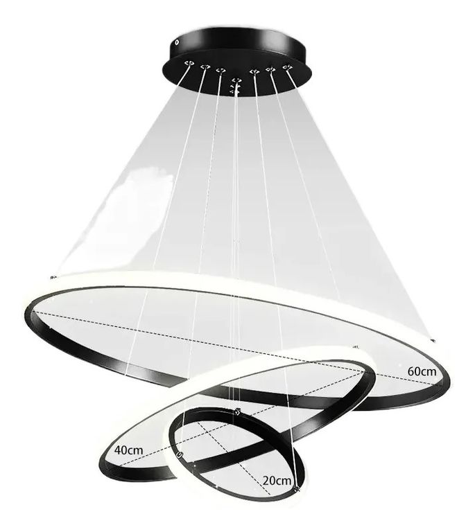 Lámpara De Techo Led Colgante Iluminación Moderna Regulable