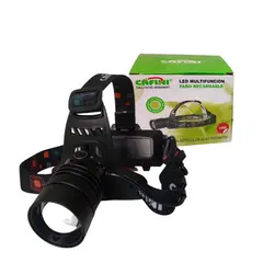 CAFINI - Linterna Frontal Recargable 1 Led 2 Baterías 7670c