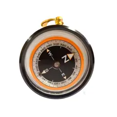 GENERICO - Brújula Compass Portátil De Acero Inoxidable Camping Negro