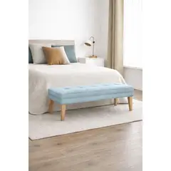 ARTSOFA - Banqueta Lumiére Azul Denim Antifluido + Obsequio