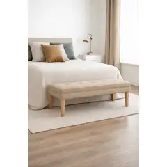 ARTSOFA - Banqueta Lumiére Beige Oscuro Antifluido + Obsequio