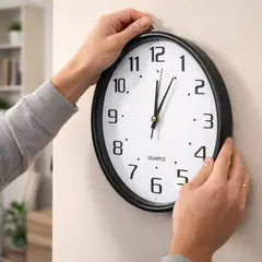 GENERICO - Reloj De Pared Redondo 30 cm Color Negro Para Sala Cocina Decorativo