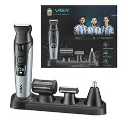 OEM - TRIMMER 4 EN 1 CORTADORA DE PELO NARIZ CUERPO BARBA VGR V-634 RECARGABLE